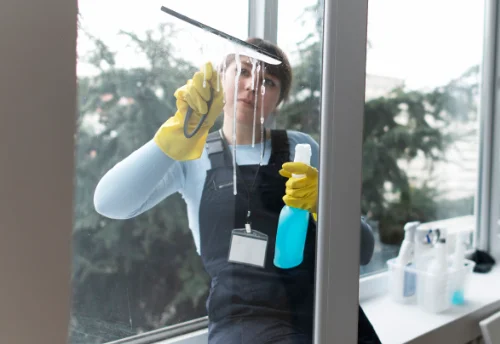 Nettoyage de vitres intérieures et extérieures au Mérévillois